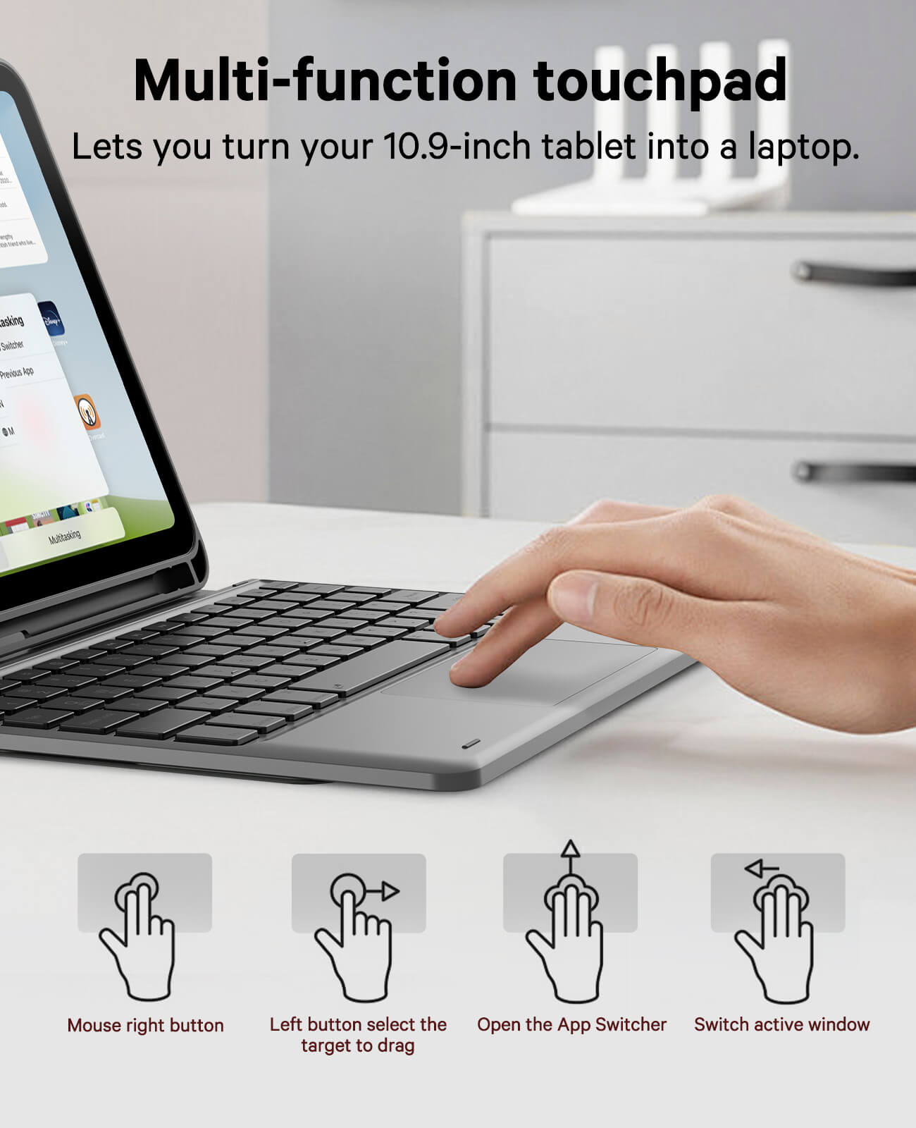 CHESONA Step Series Keyboard Case for iPad 10th 10.9''