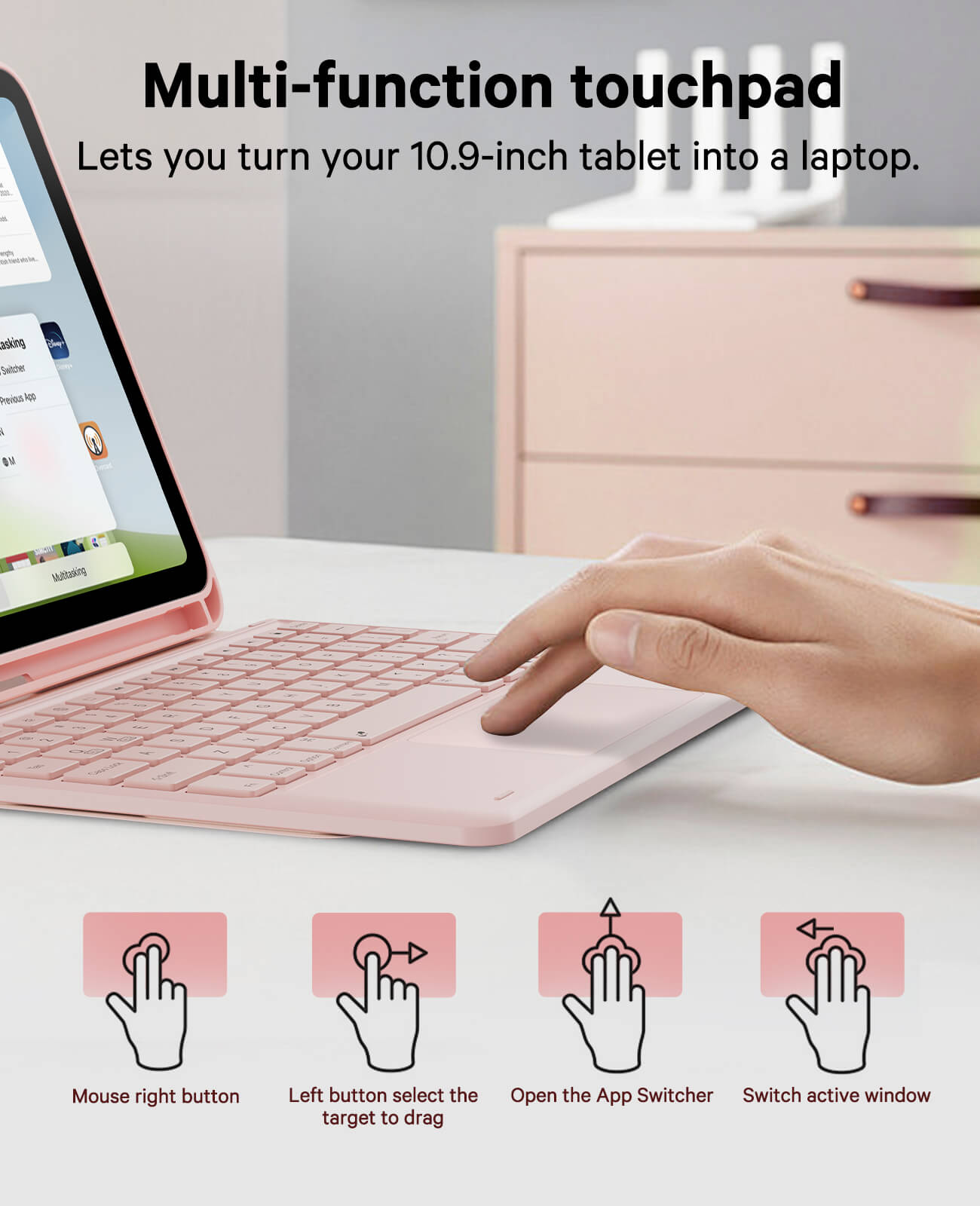 CHESONA Step Series Keyboard Case for iPad 10th 10.9''