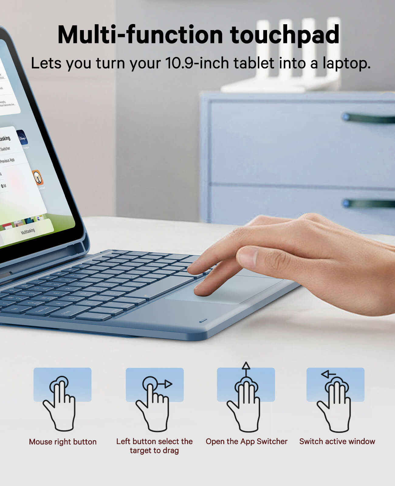 CHESONA Step Series Keyboard Case for iPad 10th 10.9''
