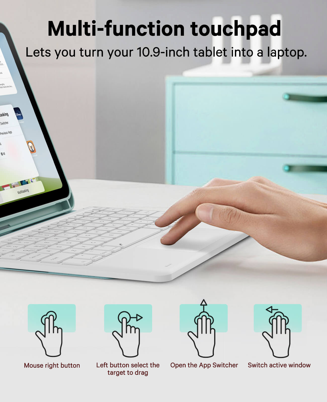 CHESONA Step Series Keyboard Case for iPad 10th 10.9''