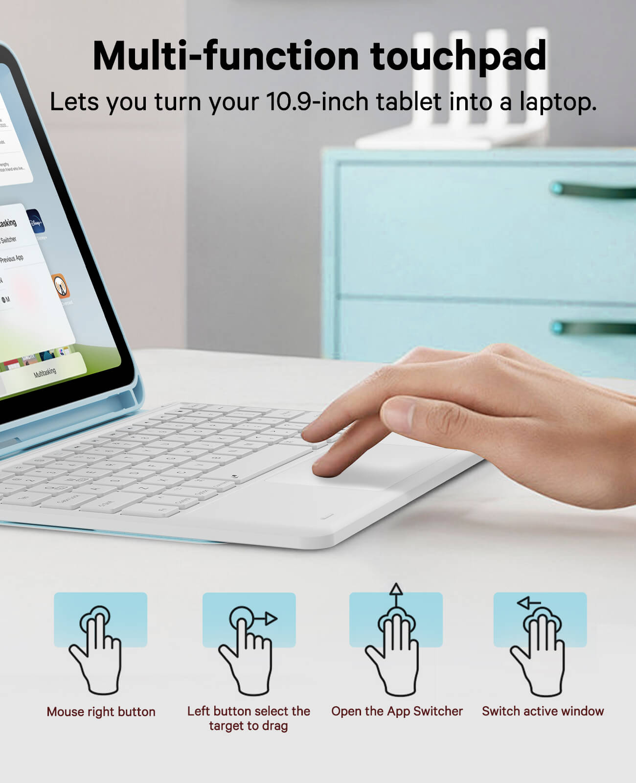 CHESONA Step Series Keyboard Case for iPad 10th 10.9''