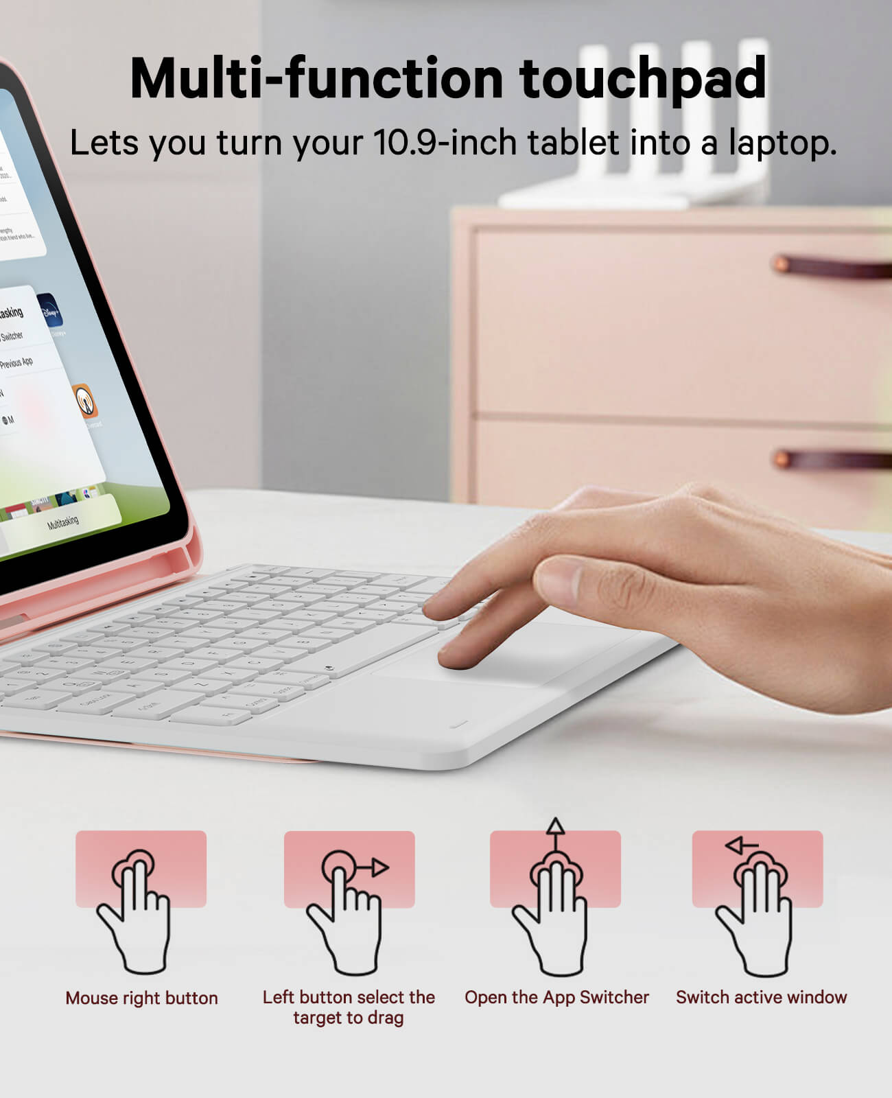 CHESONA Step Series Keyboard Case for iPad 10th 10.9''