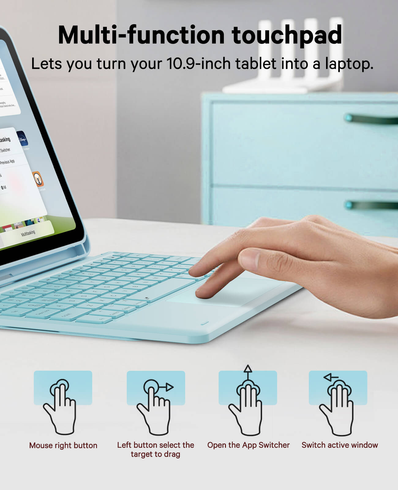 CHESONA Step Series Keyboard Case for iPad 10th 10.9''