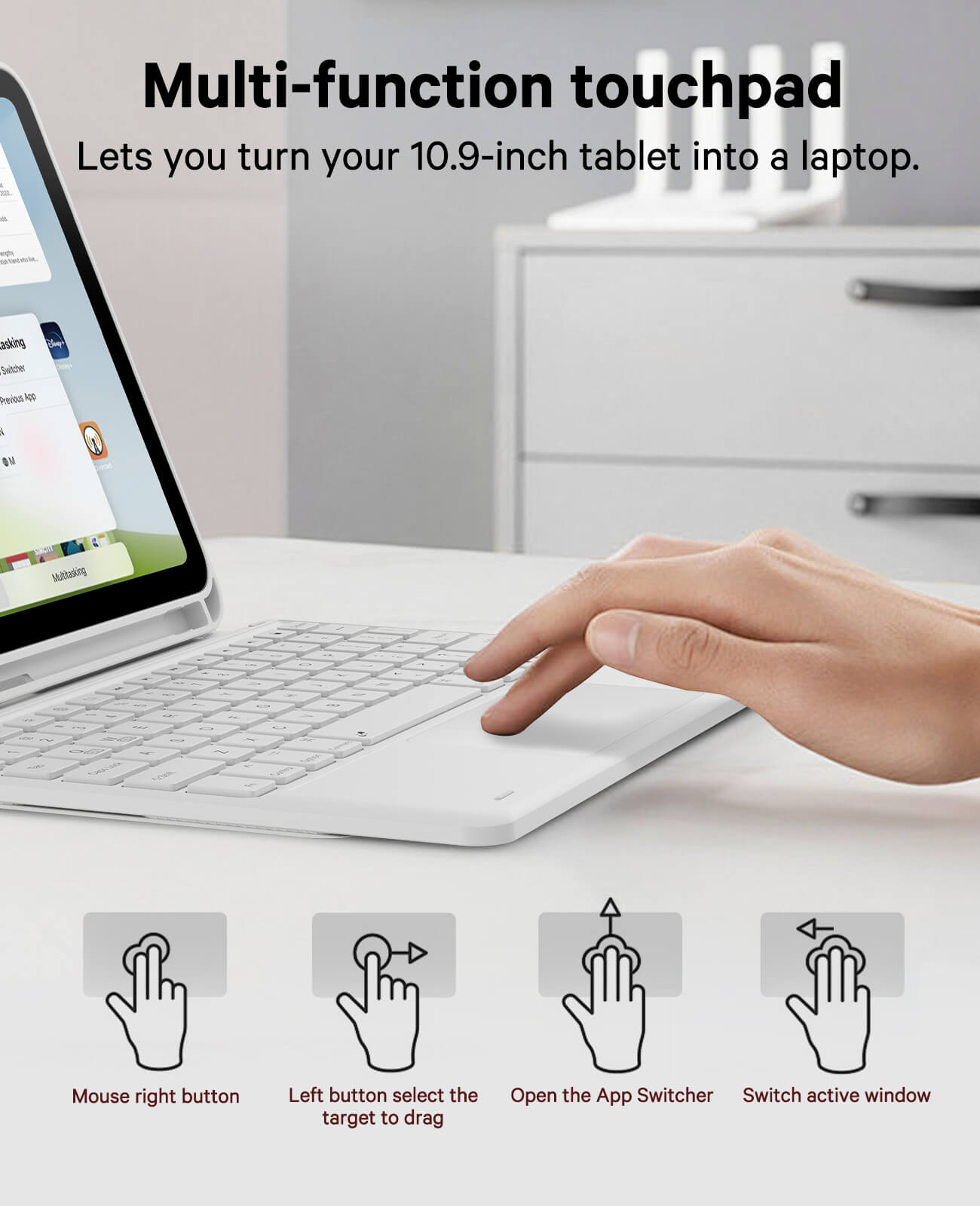 CHESONA Step Series Keyboard Case for iPad 10th 10.9''