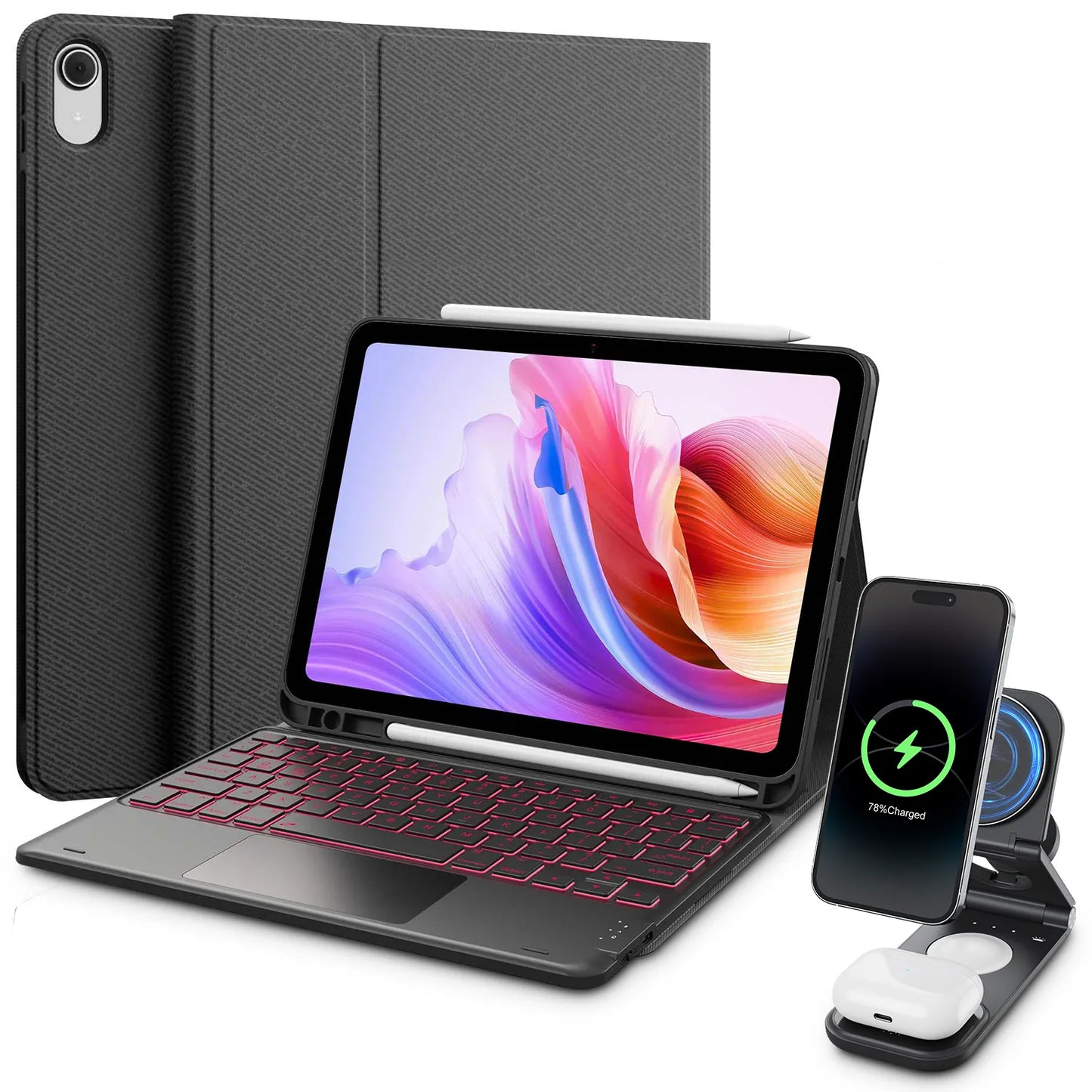 Step Series Keyboard Case & Wireless Charging Bundle