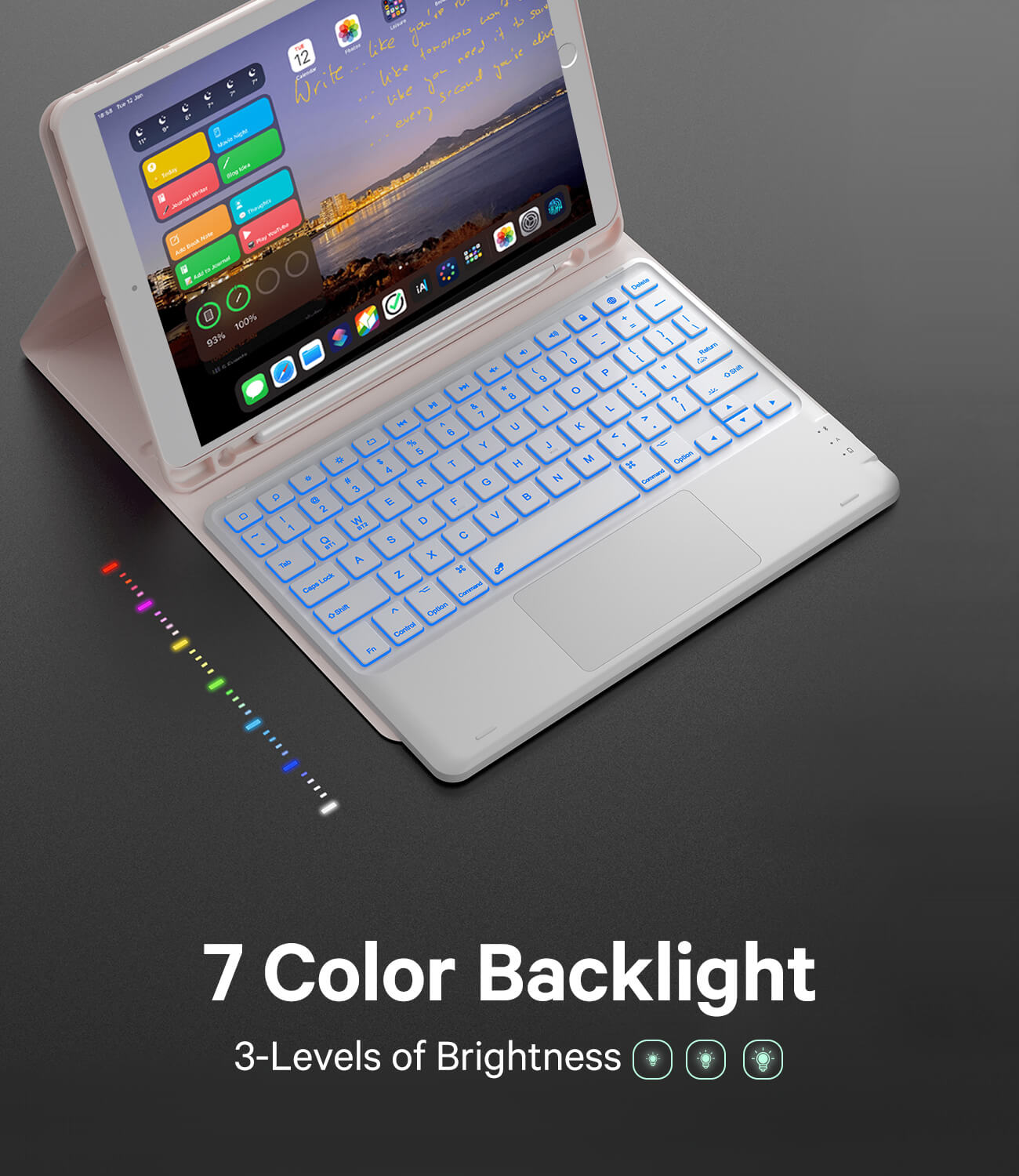 CHESONA Step Series Keyboard Case for iPad 6/5th gen & iPad Air 2 & iPad Pro 9.7"