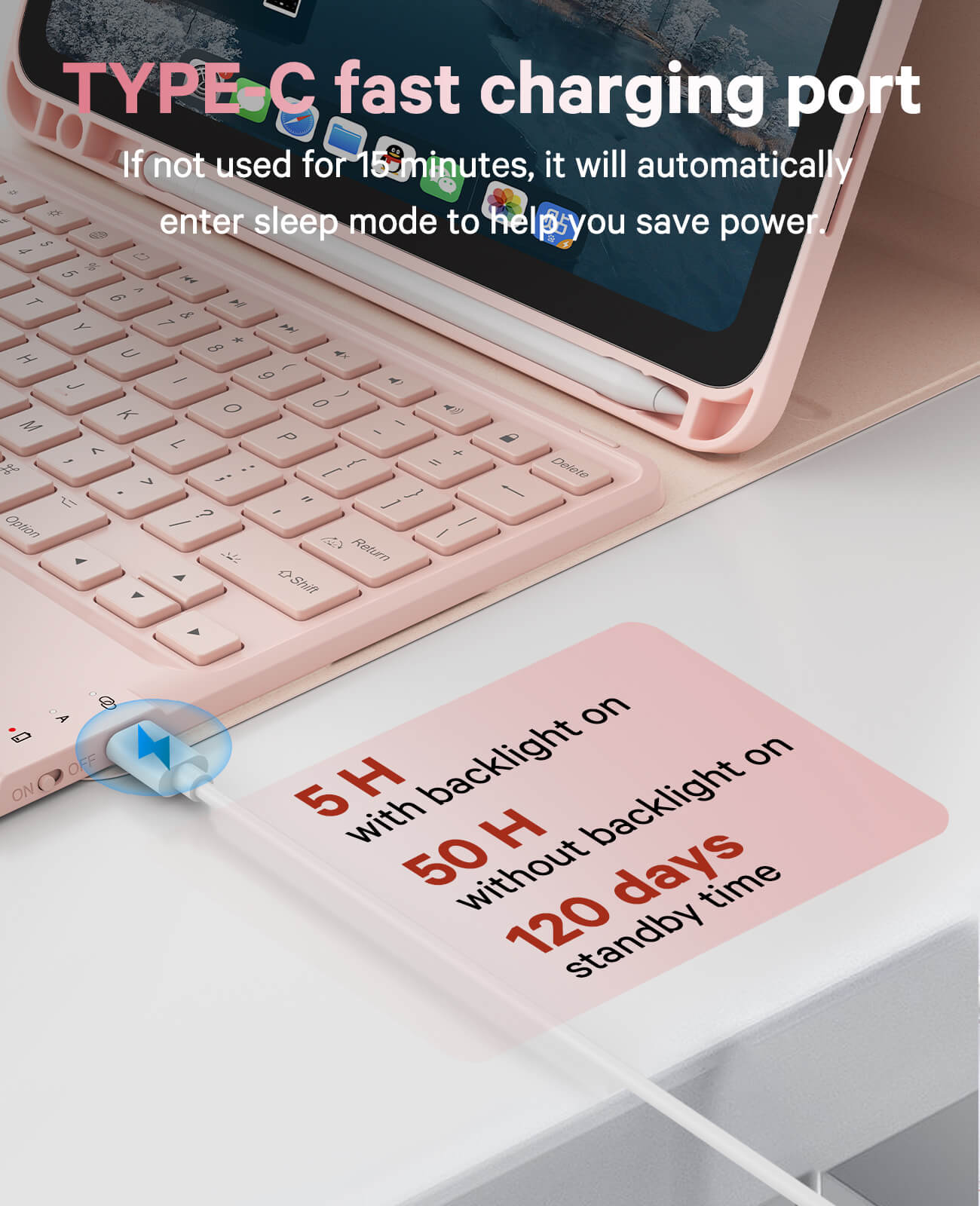 CHESONA Step Series Keyboard Case for iPad 10th 10.9''