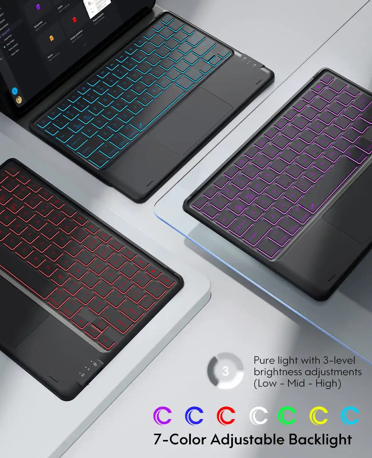 CHESONA Step Series Keyboard Case for iPad Pro 11" 4th/3rd/2nd/1st Gen/Air 10.9"