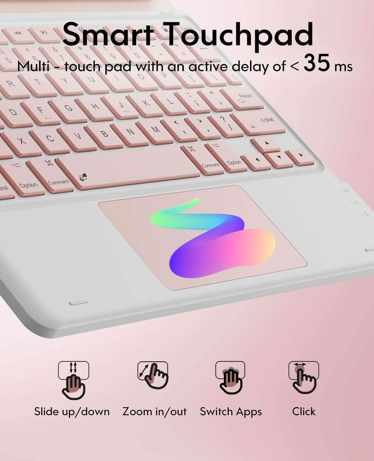 CHESONA Step Series Keyboard Case for iPad Pro 11" 4th/3rd/2nd/1st Gen/Air 10.9"