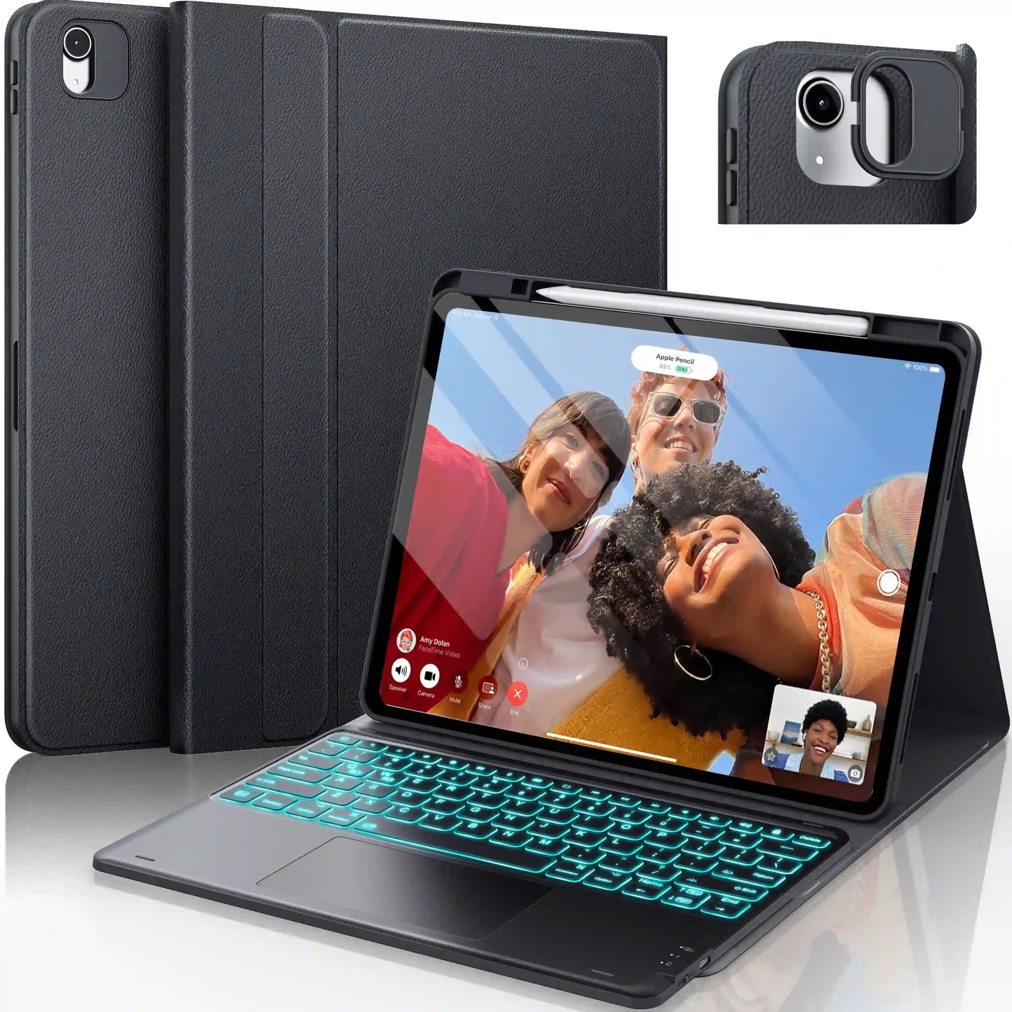 CHESONA Step Series Keyboard Case for iPad Pro 12.9" 6/5/4/3th, for iPad Air 13" M3/M2 (Ultra-Lightweight)