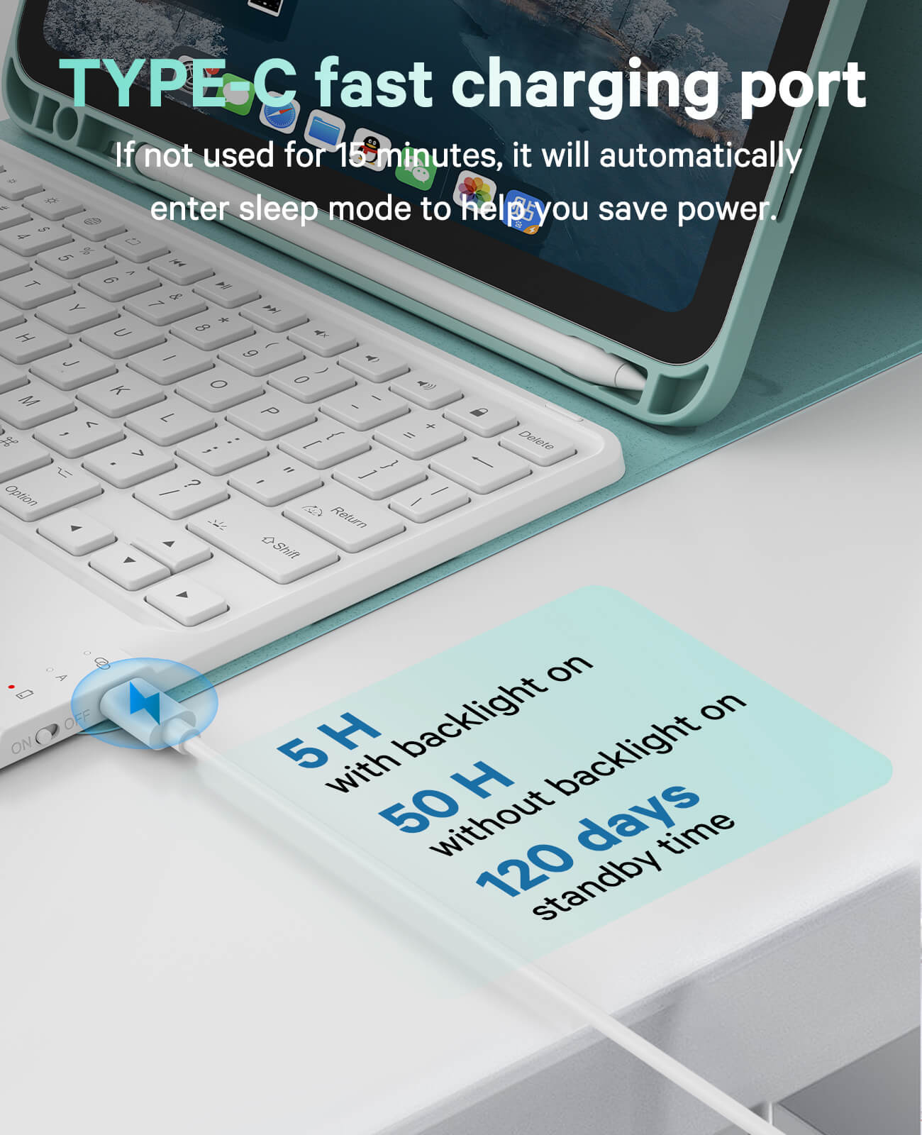 CHESONA Step Series Keyboard Case for iPad 10th 10.9''