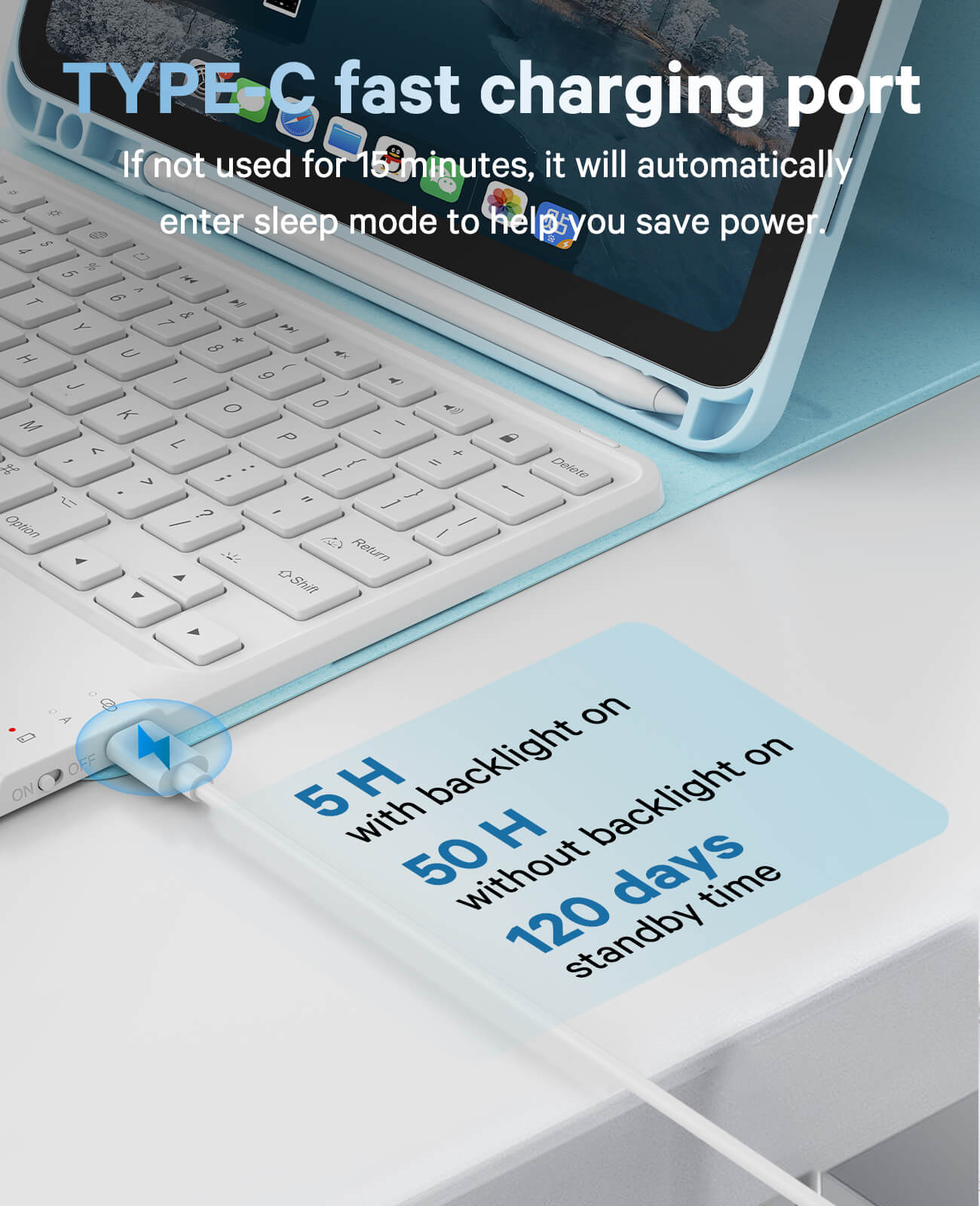 CHESONA Step Series Keyboard Case for iPad 10th 10.9''
