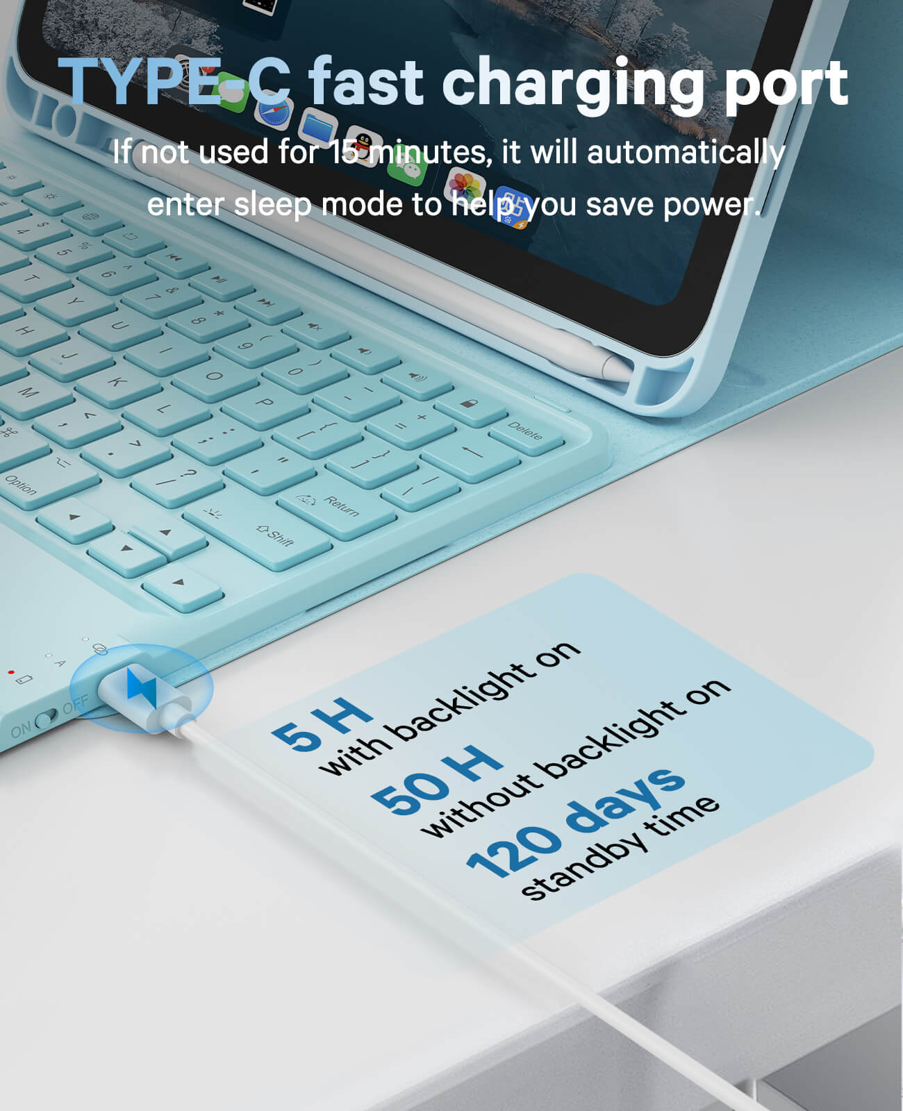 CHESONA Step Series Keyboard Case for iPad 10th 10.9''