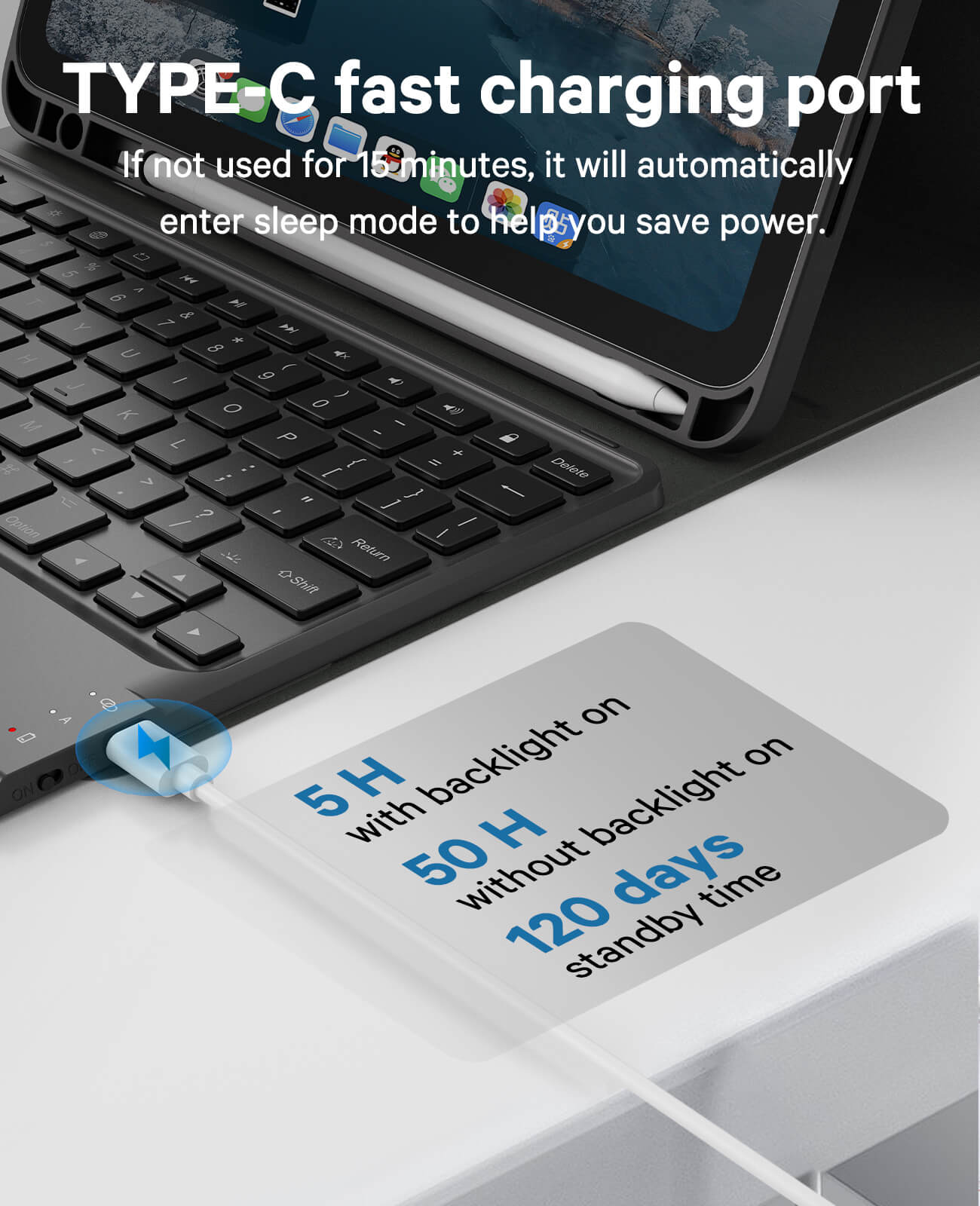 CHESONA Step Series Keyboard Case for iPad 10th 10.9''