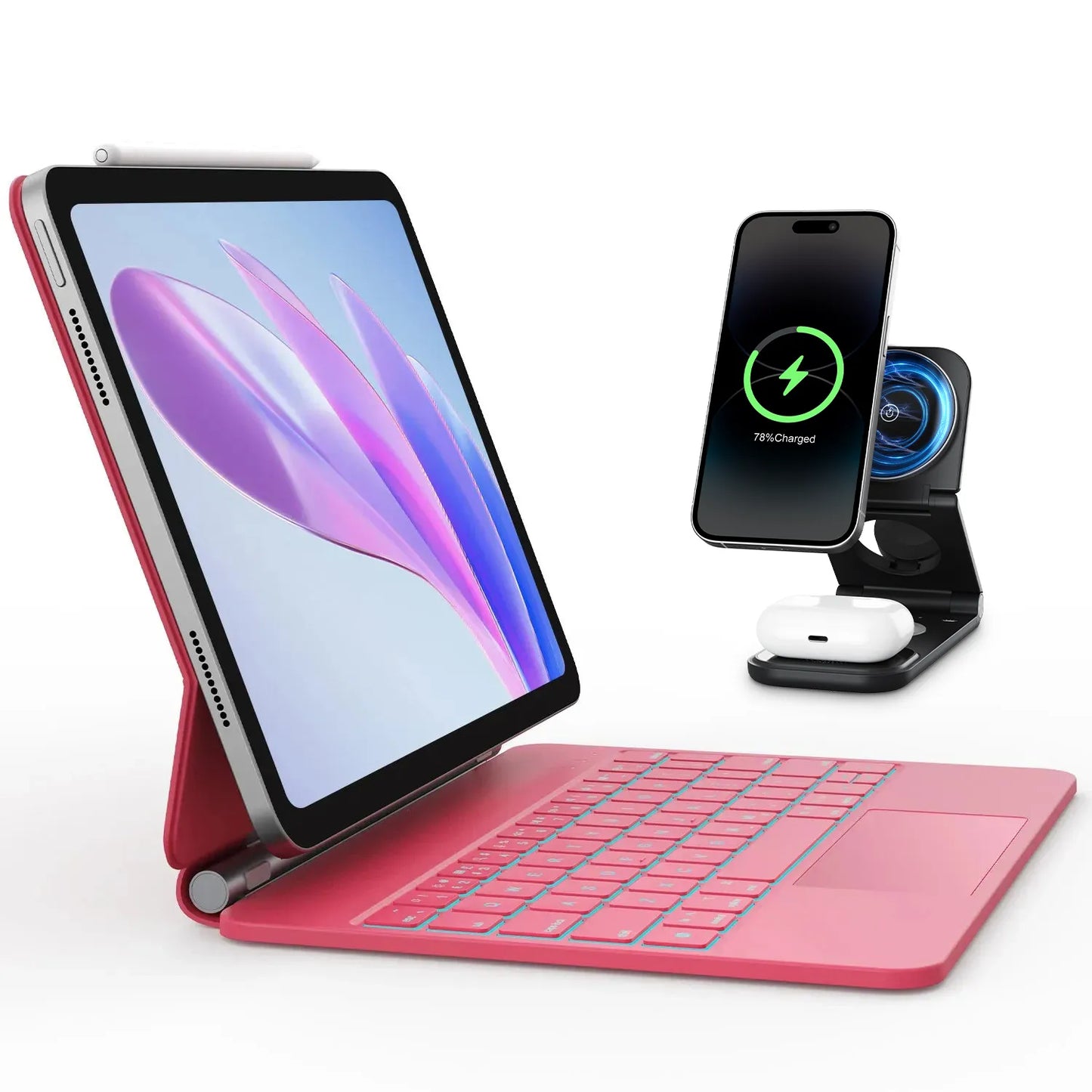 Cloud Series Keyboard Case & Wireless Charging Bundle
