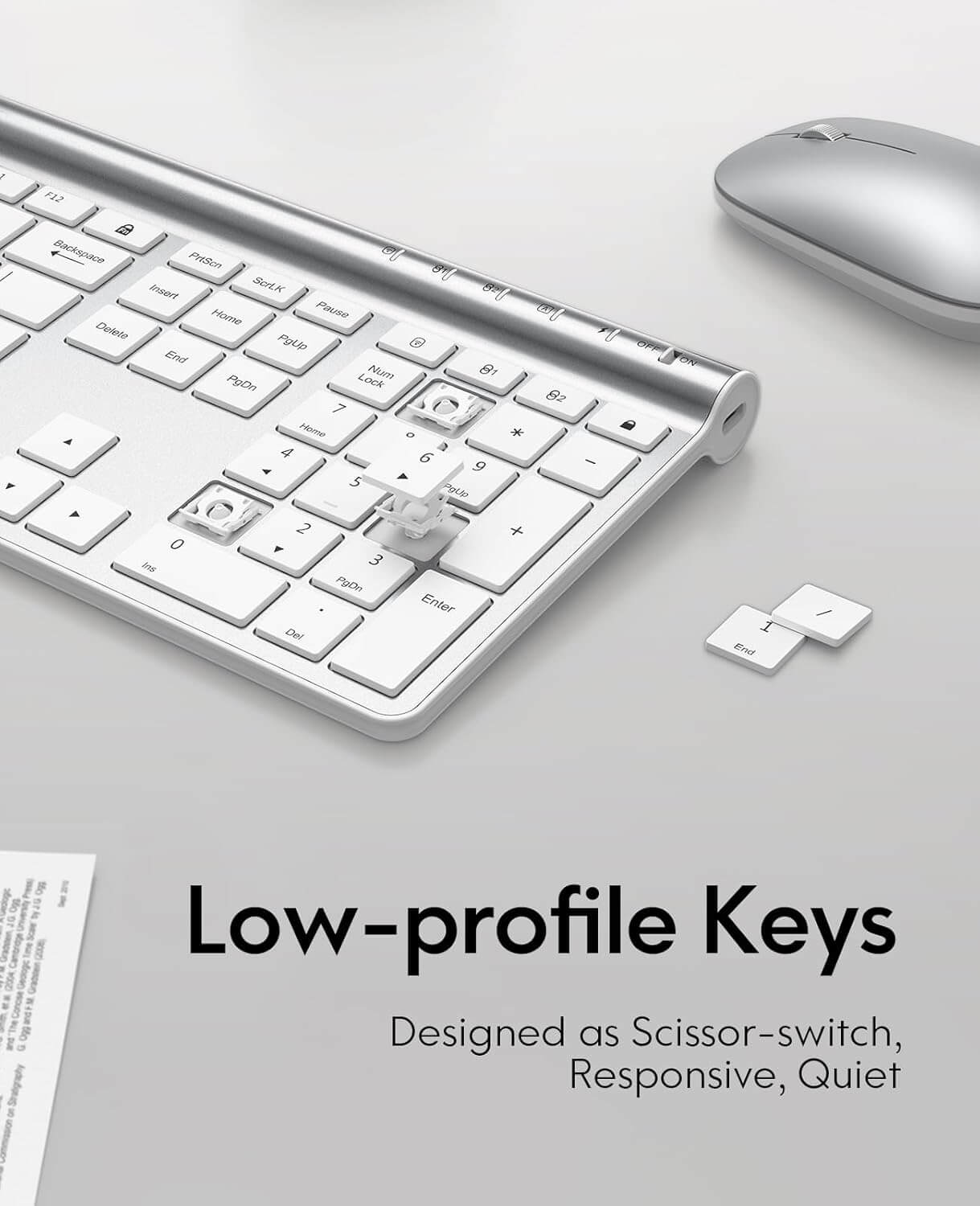 CHESONA Wireless Keyboard and Mouse Combo (BT 5.0+3.0+2.4G)