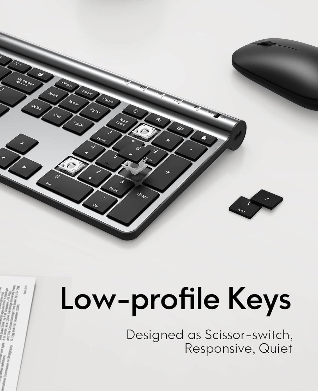 CHESONA Wireless Keyboard and Mouse Combo (BT 5.0+3.0+2.4G)