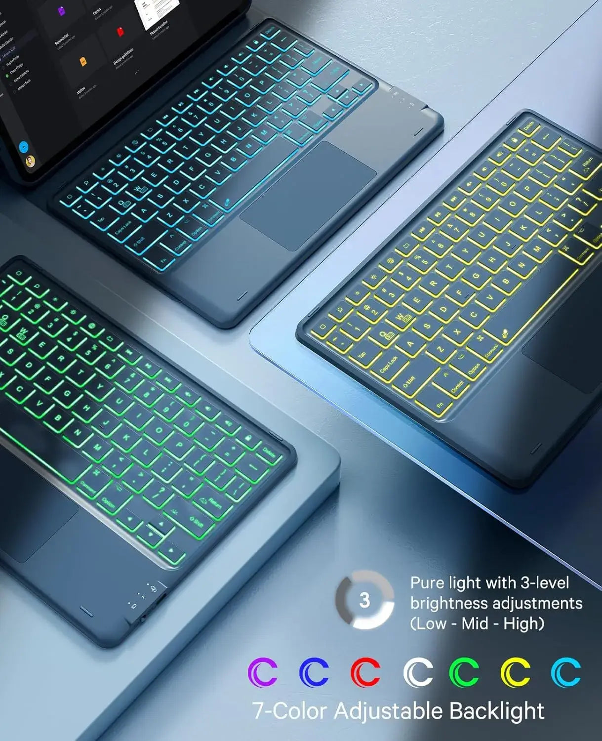 CHESONA Step Series Keyboard Case for iPad Pro 11" 4th/3rd/2nd/1st Gen/Air 10.9"