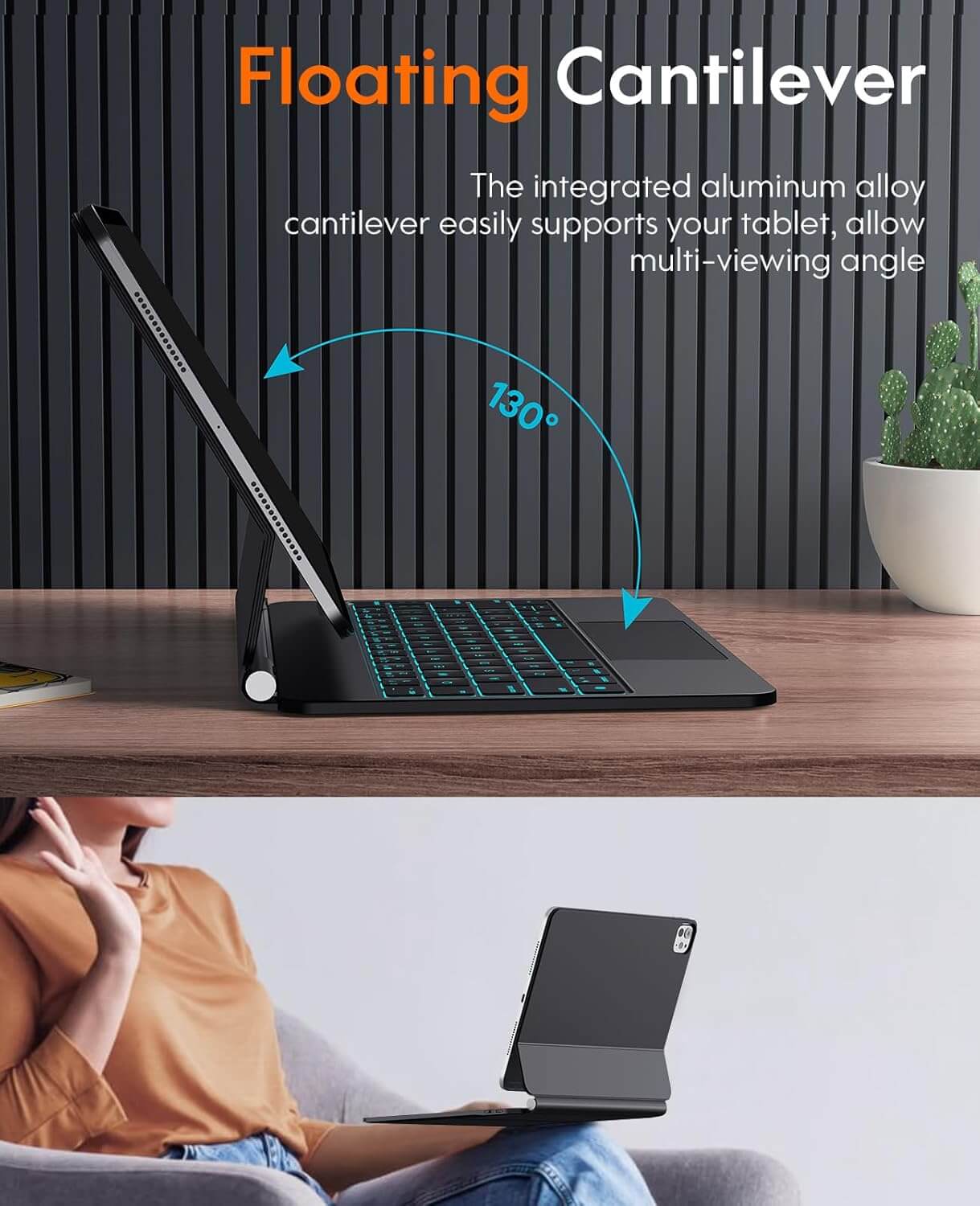 CHESONA Cloud Series Keyboard Case for iPad Pro 11 Inch (M4)