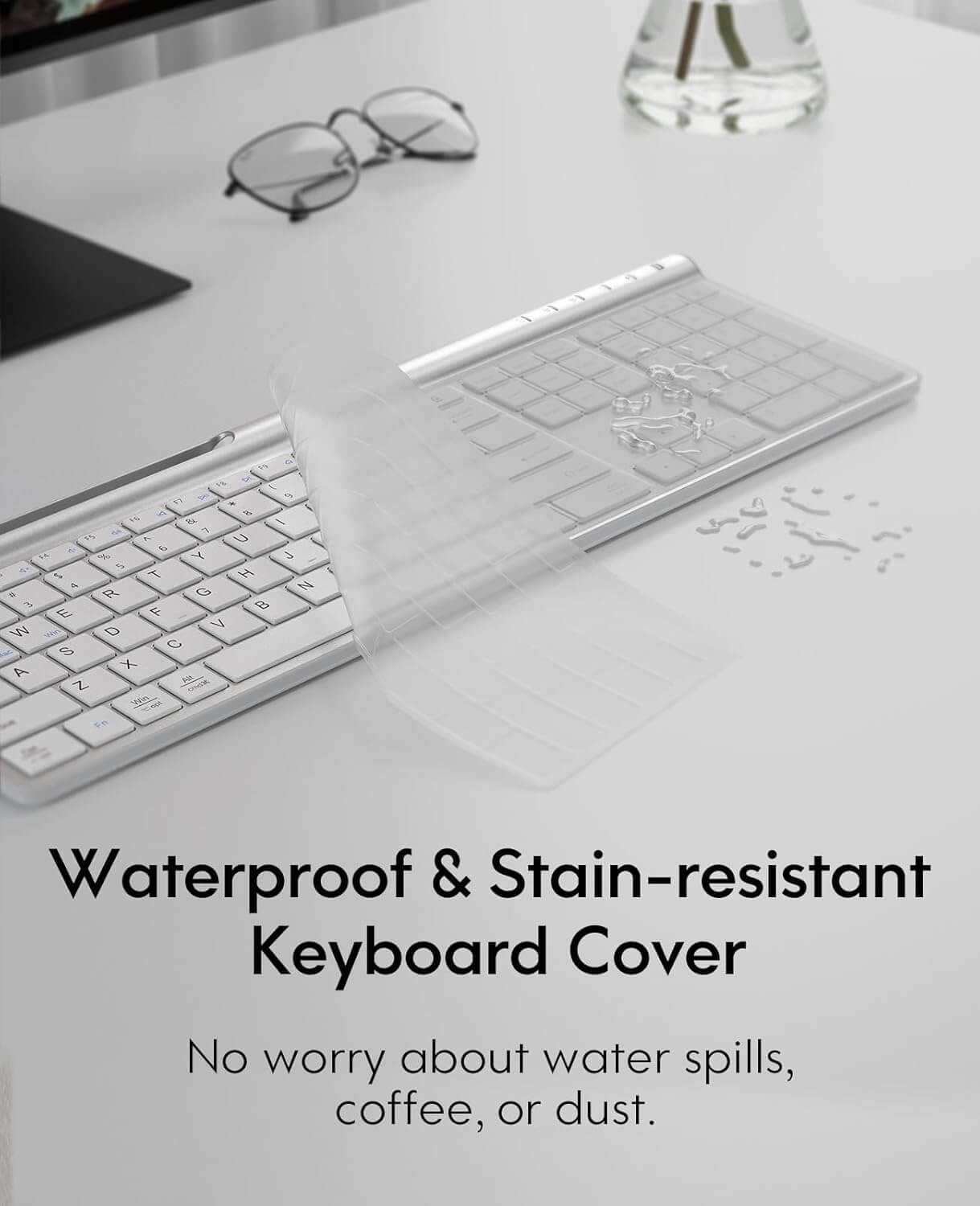 CHESONA Wireless Keyboard and Mouse Combo (BT 5.0+3.0+2.4G)