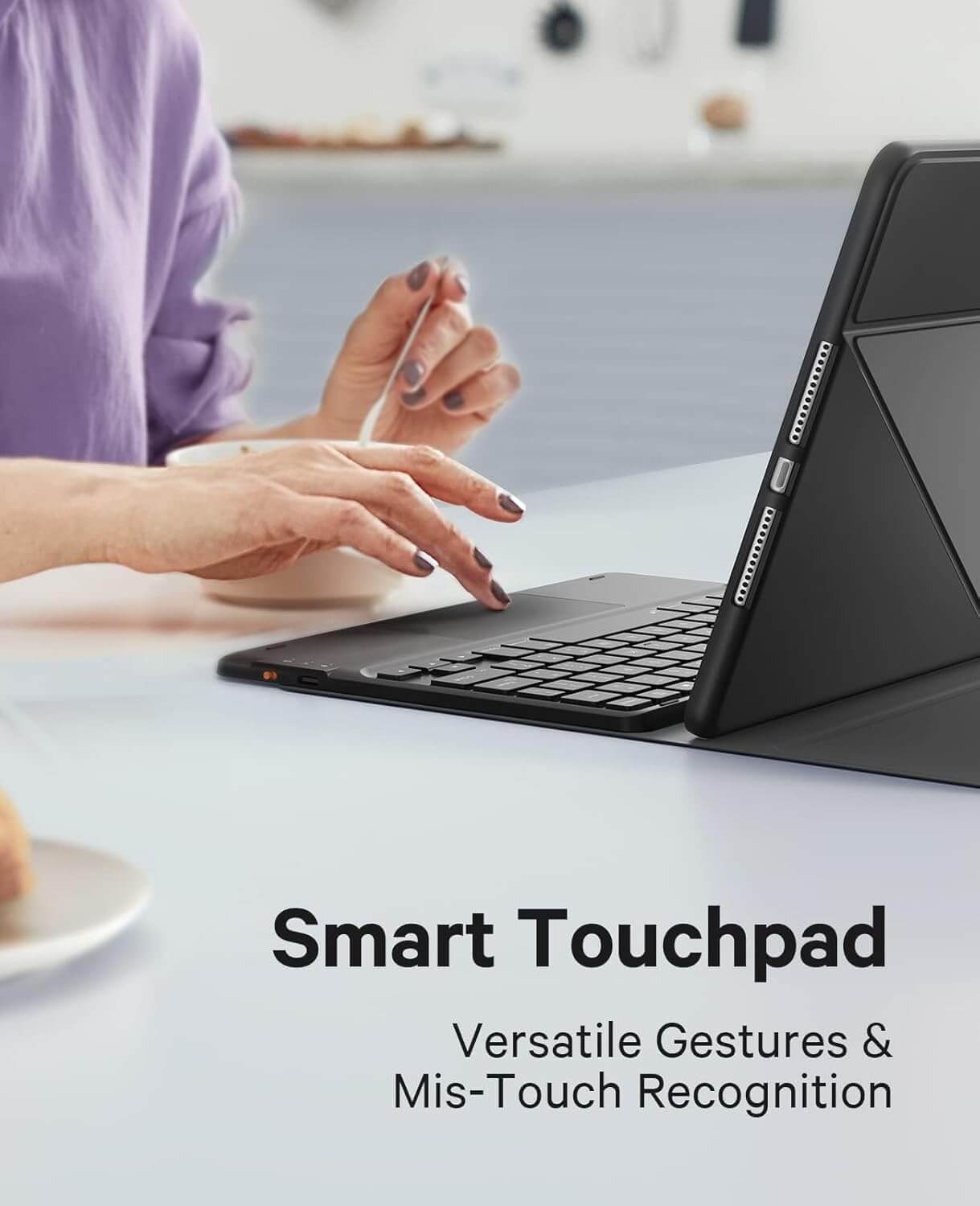 CHESONA Step Series Keyboard Case for iPad 9th/8th/7th/Air 2rd/Pro 10.5