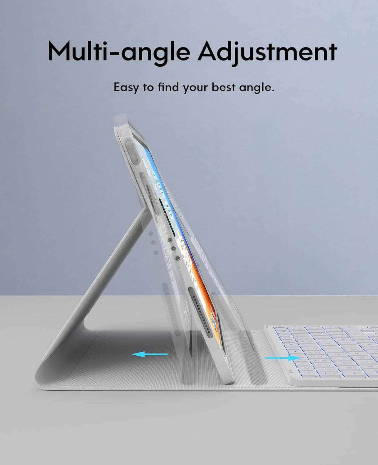CHESONA Step Series Keyboard Case for iPad Pro 11" 4th/3rd/2nd/1st Gen/Air 10.9"
