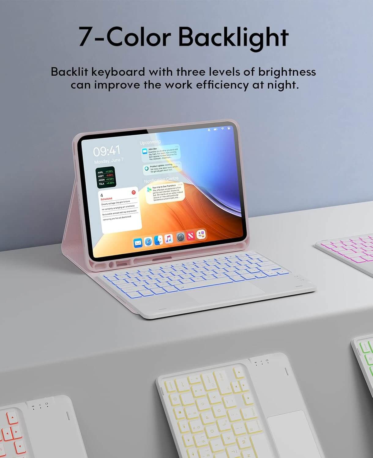 CHESONA Step Series Keyboard Case for iPad Pro 11" 4th/3rd/2nd/1st Gen/Air 10.9"