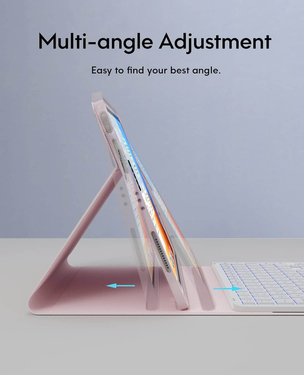 CHESONA Step Series Keyboard Case for iPad Pro 11" 4th/3rd/2nd/1st Gen/Air 10.9"