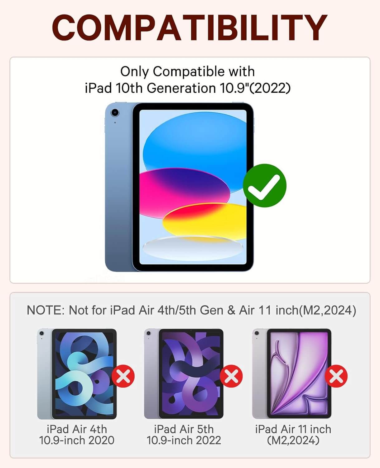 CHESONA Cloud Series Keyboard Case for iPad 10th Gen 2022