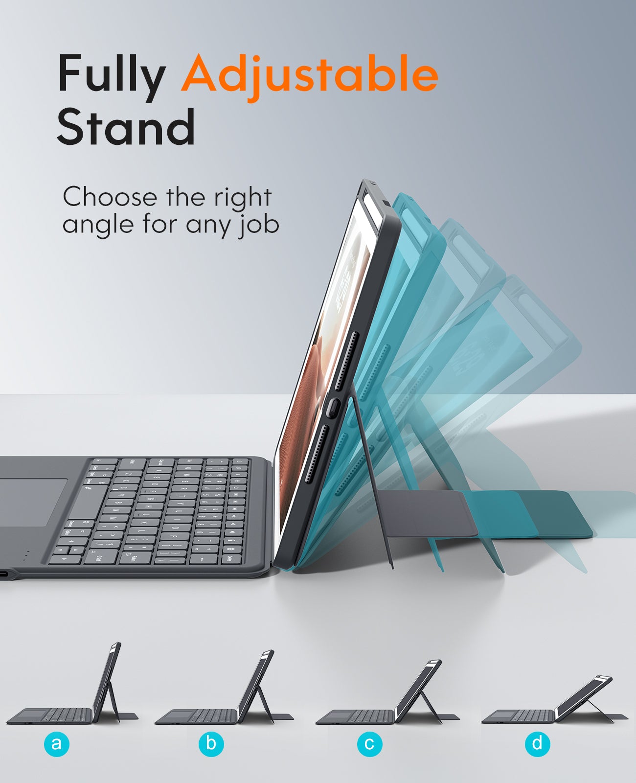 CHESONA Rugged Series Keyboard Case for iPad 9th/8th/7th Gen 10.2''