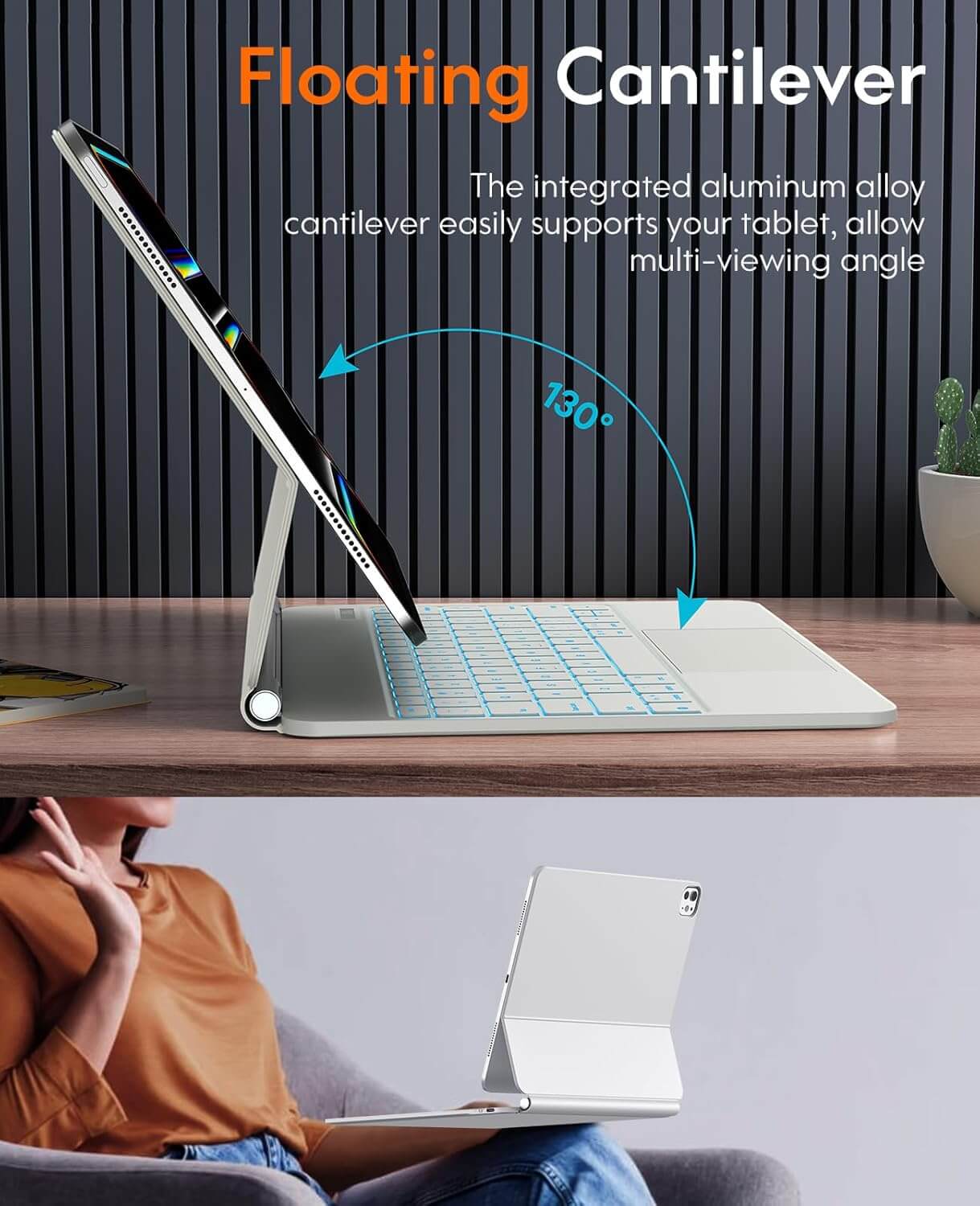CHESONA Cloud Series Keyboard Case for iPad Pro 13'' (M4) 2024