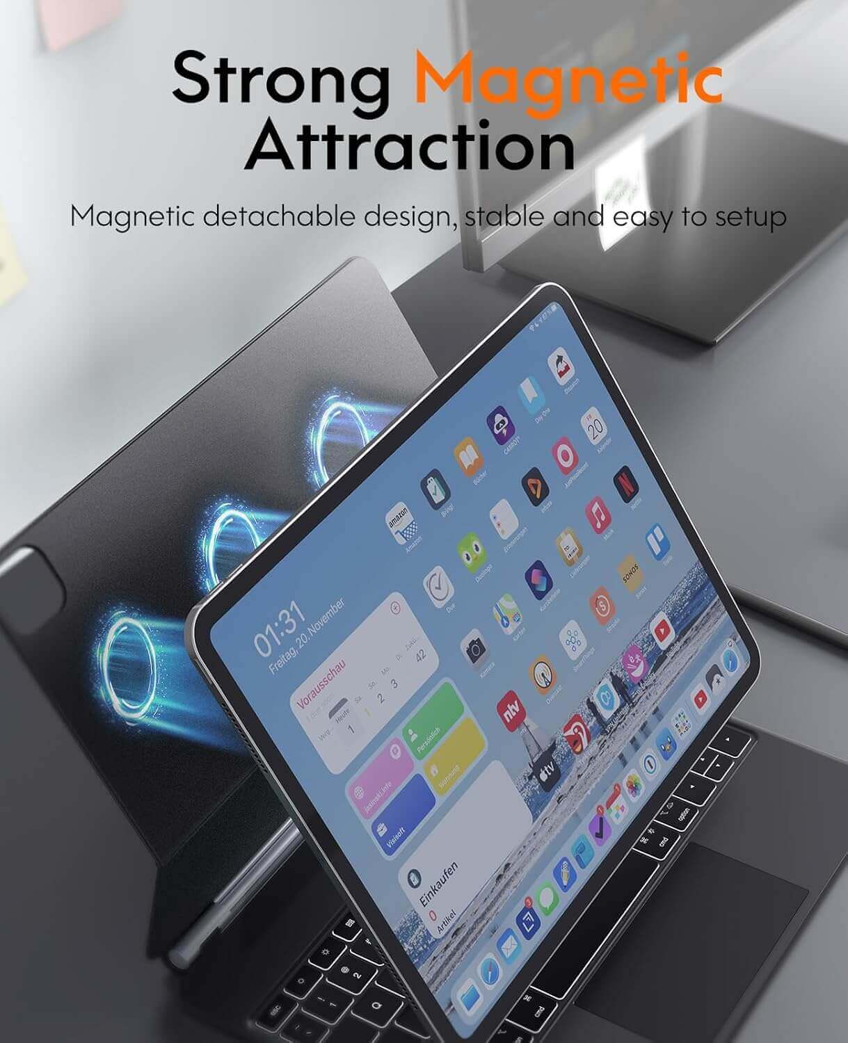 CHESONA Cloud Series Keyboard Case for iPad Pro 13'' (M4) 2024 (Black)