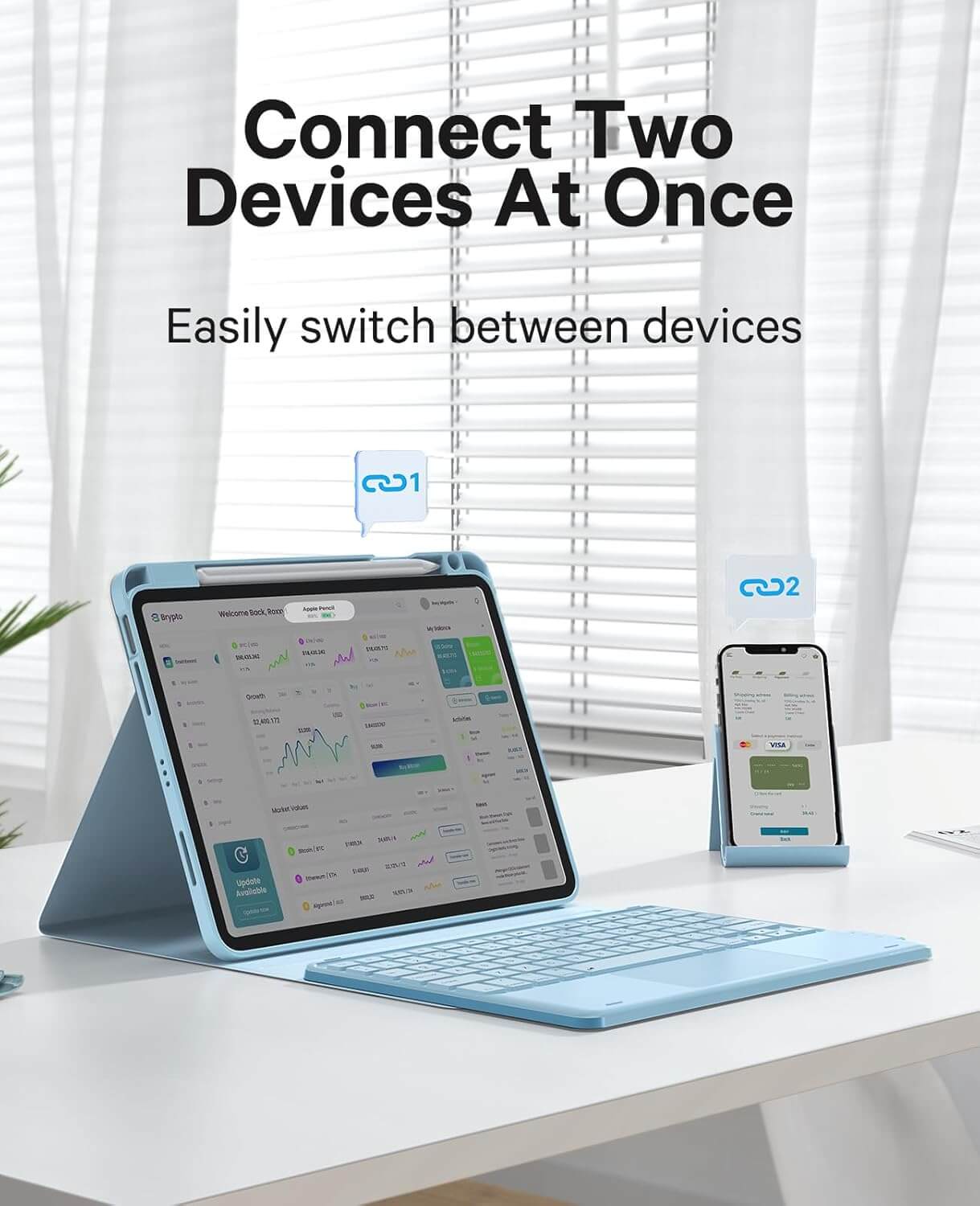 CHESONA Step Series Keyboard Case for iPad Pro 11" 4th/3rd/2nd/1st Gen/Air 10.9"