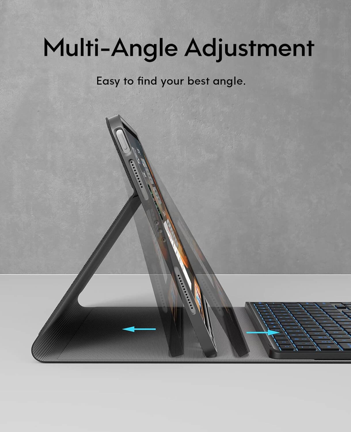 CHESONA Step Series Keyboard Case for iPad Pro 11" 4th/3rd/2nd/1st Gen/Air 10.9"