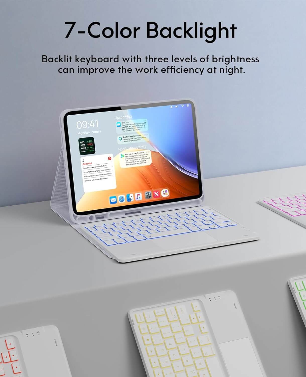 CHESONA Step Series Keyboard Case for iPad Pro 11" 4th/3rd/2nd/1st Gen/Air 10.9"