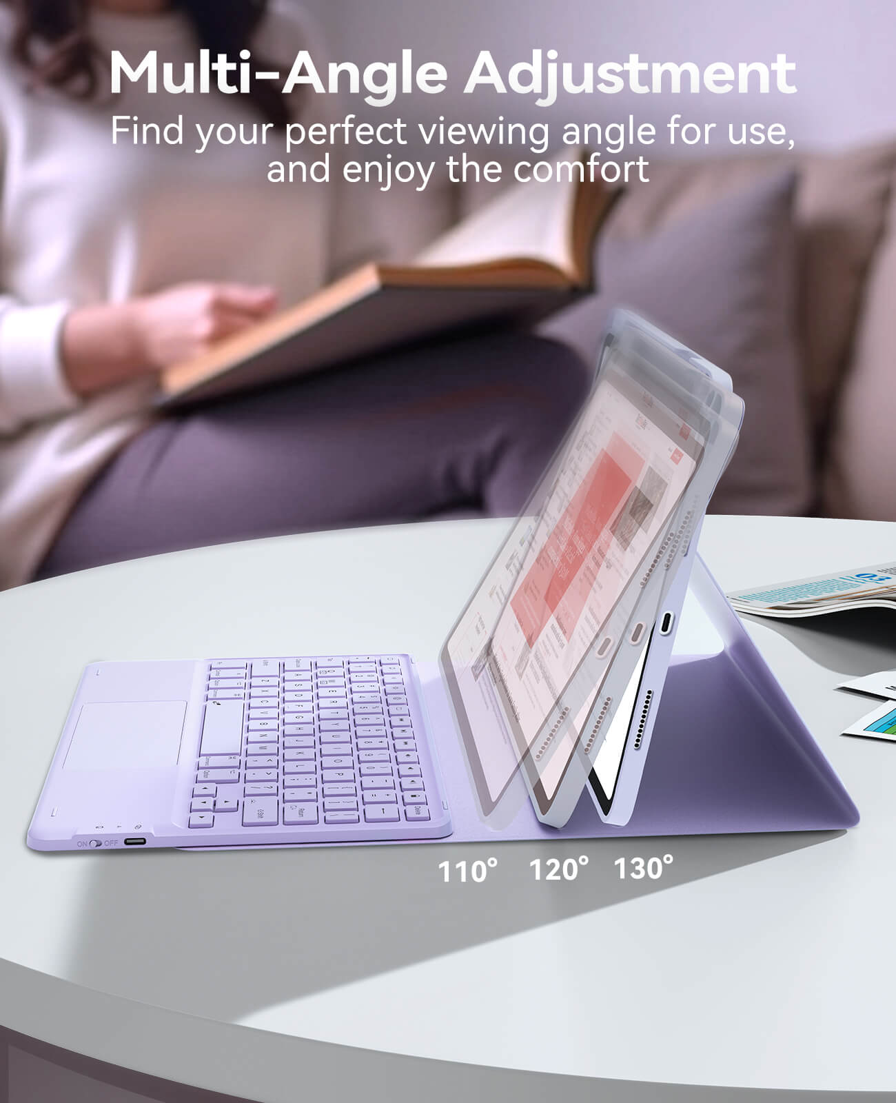 CHESONA Step Series Keyboard Case for iPad Pro 11" 4th/3rd/2nd/1st Gen/Air 10.9"