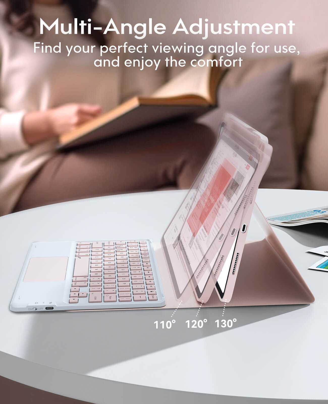 CHESONA Step Series Keyboard Case for iPad Pro 11" 4th/3rd/2nd/1st Gen/Air 10.9"