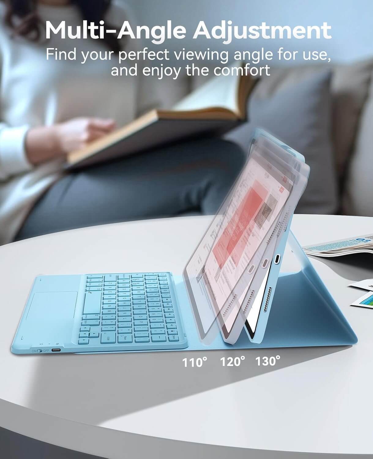 CHESONA Step Series Keyboard Case for iPad Pro 11" 4th/3rd/2nd/1st Gen/Air 10.9"