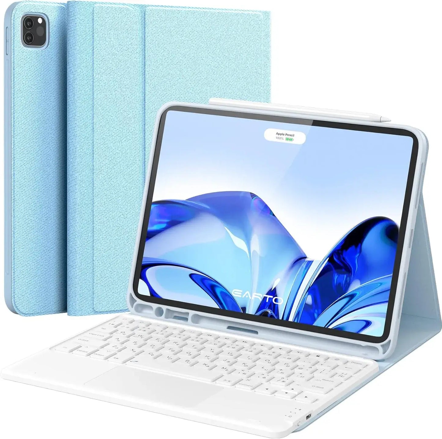 Chesona iPad Air 11(M2/M3)インチ キーボード iPad Air 5/4世代 ケース キーボードiPad Pro キーボード第4世代/3世代/2世代/1世代(2022/2021/2020/2018モデル)JIS基準日本語配列 BT キーボードカバー 脱着式 多角度調整 ペンシルホルダー付き 薄型ケースキーボード マグネット付き アイパッドキーボード