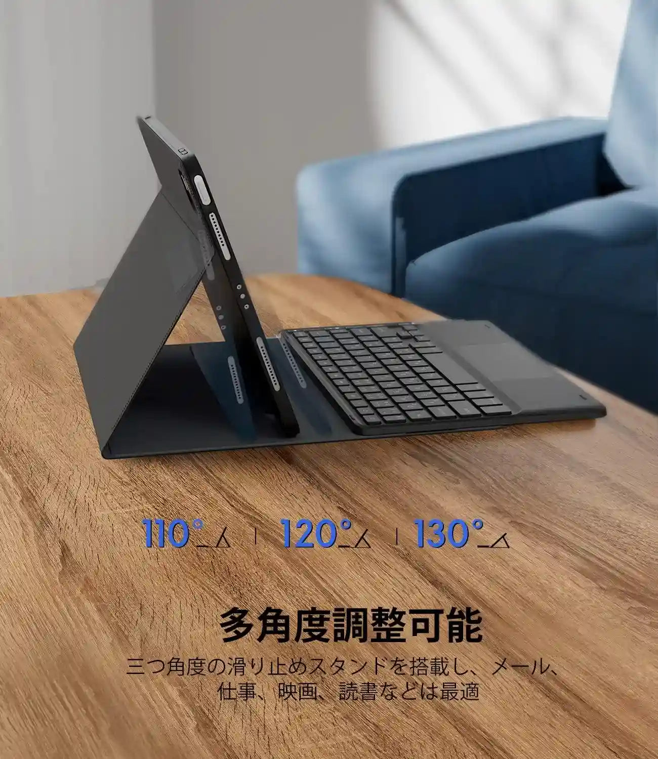 Chesona iPad Air 11(M2/M3)インチ キーボード iPad Air 5/4世代 ケース キーボードiPad Pro キーボード第4世代/3世代/2世代/1世代(2022/2021/2020/2018モデル)JIS基準日本語配列 BT キーボードカバー 脱着式 多角度調整 ペンシルホルダー付き 薄型ケースキーボード マグネット付き アイパッドキーボード