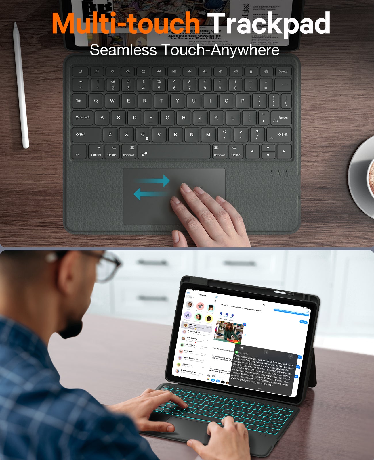 CHESONA Rugged Series Keyboard Case for iPad 10/11th Gen 10.9''