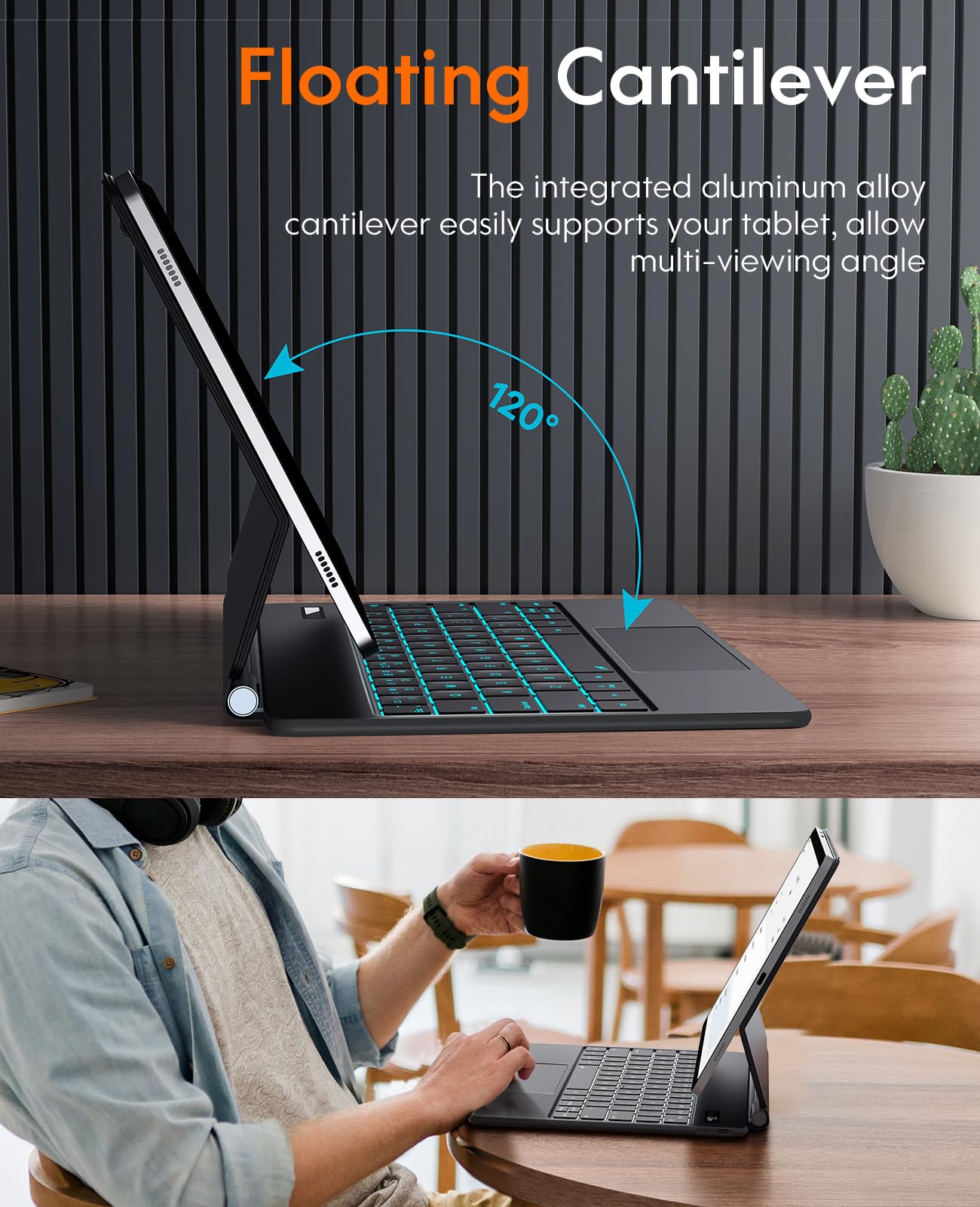 CHESONA Cloud Series Keyboard Case for Samsung Galaxy Tab S10+ /S9+ /S9 FE+ /S8+ /S7+ /S7 FE 12.4"