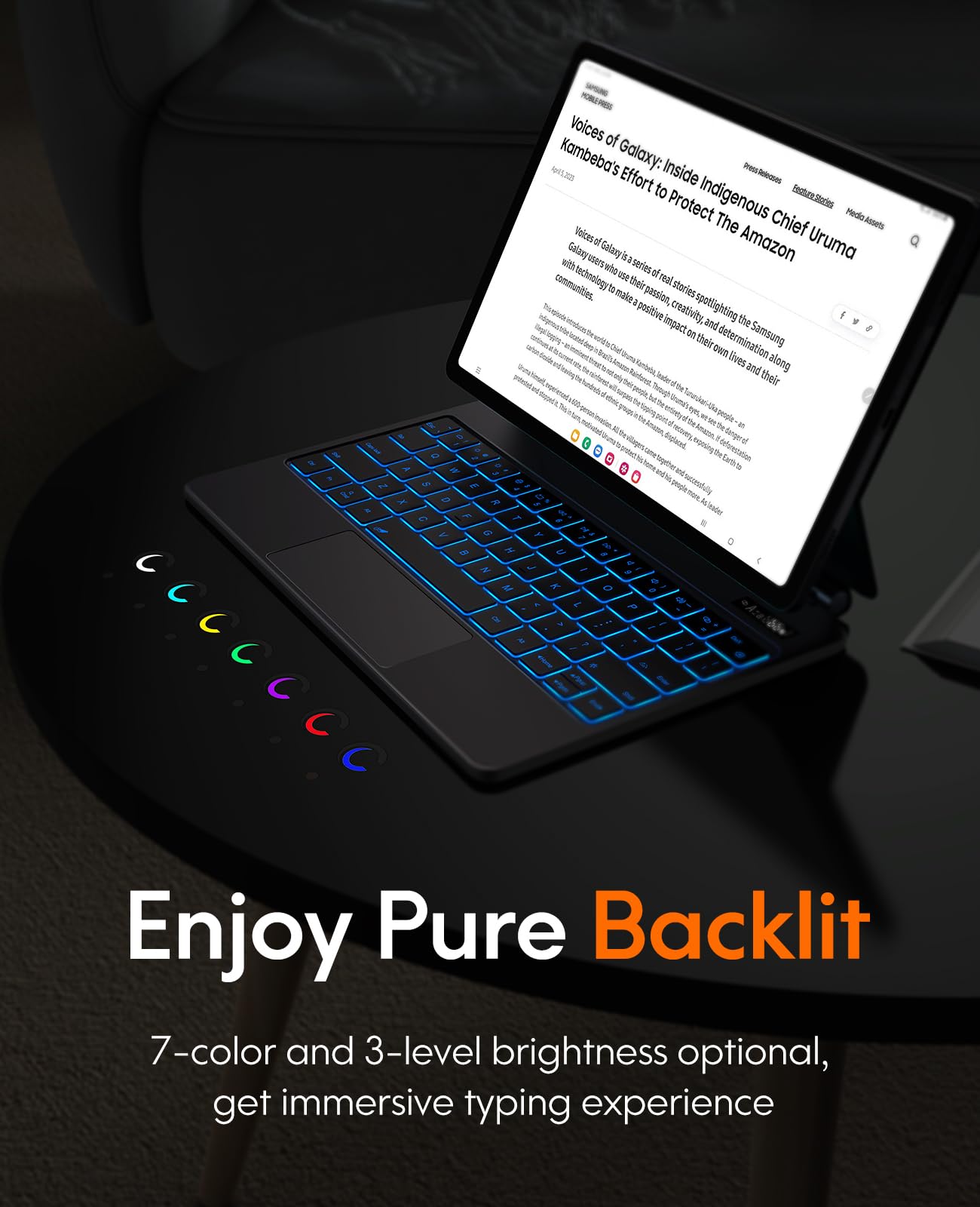 CHESONA Cloud Series Keyboard Case for Samsung Galaxy Tab S10+ /S9+ /S9 FE+ /S8+ /S7+ /S7 FE 12.4"