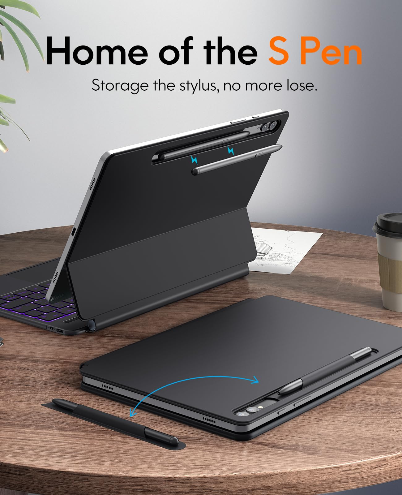 CHESONA Cloud Series Keyboard Case for Samsung Galaxy Tab S10+ /S9+ /S9 FE+ /S8+ /S7+ /S7 FE 12.4"