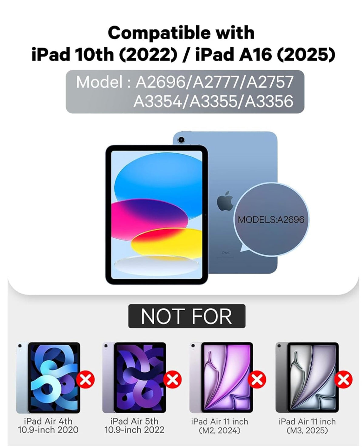 CHESONA Cloud 2 Detachable Keyboard Case for iPad 11th (A16, 2025)