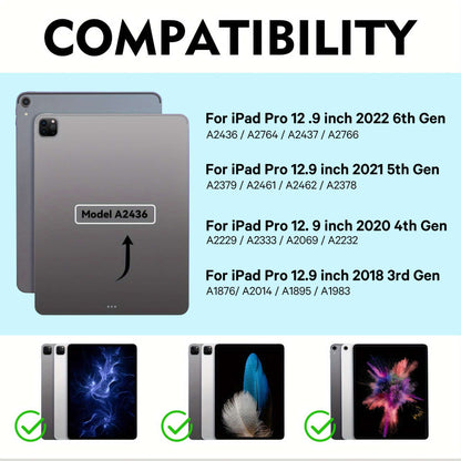 CHESONA Cloud Series Keyboard Case for iPad Pro 12.9'' （6th/5th/4th/3rd Gen）