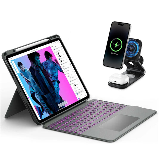 Rugged Series Keyboard Case 13" & Wireless Charging Bundle
