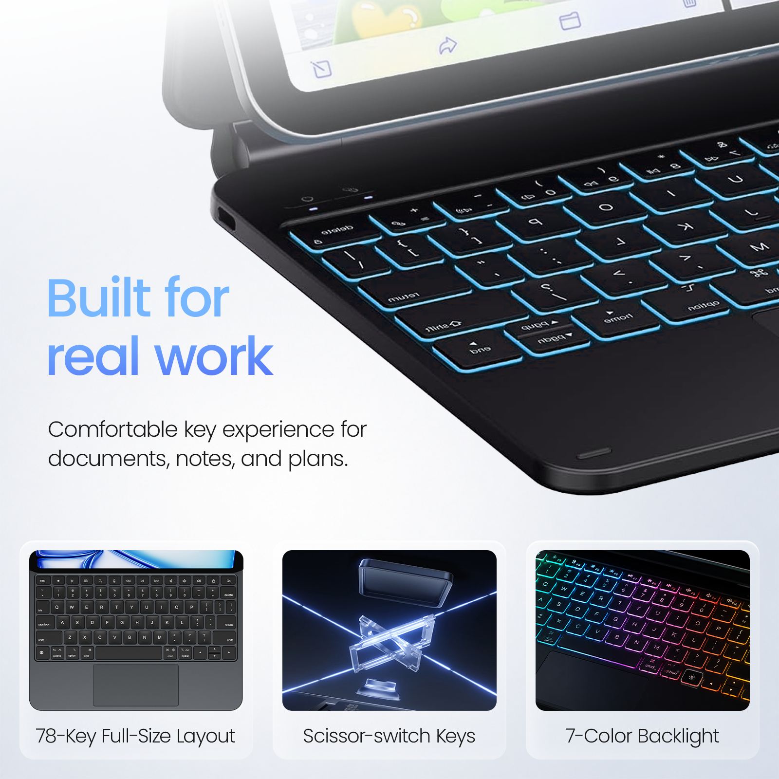 CHESONA Cloud X Magnetic Floating Keyboard Case with Trackpad for iPad Air