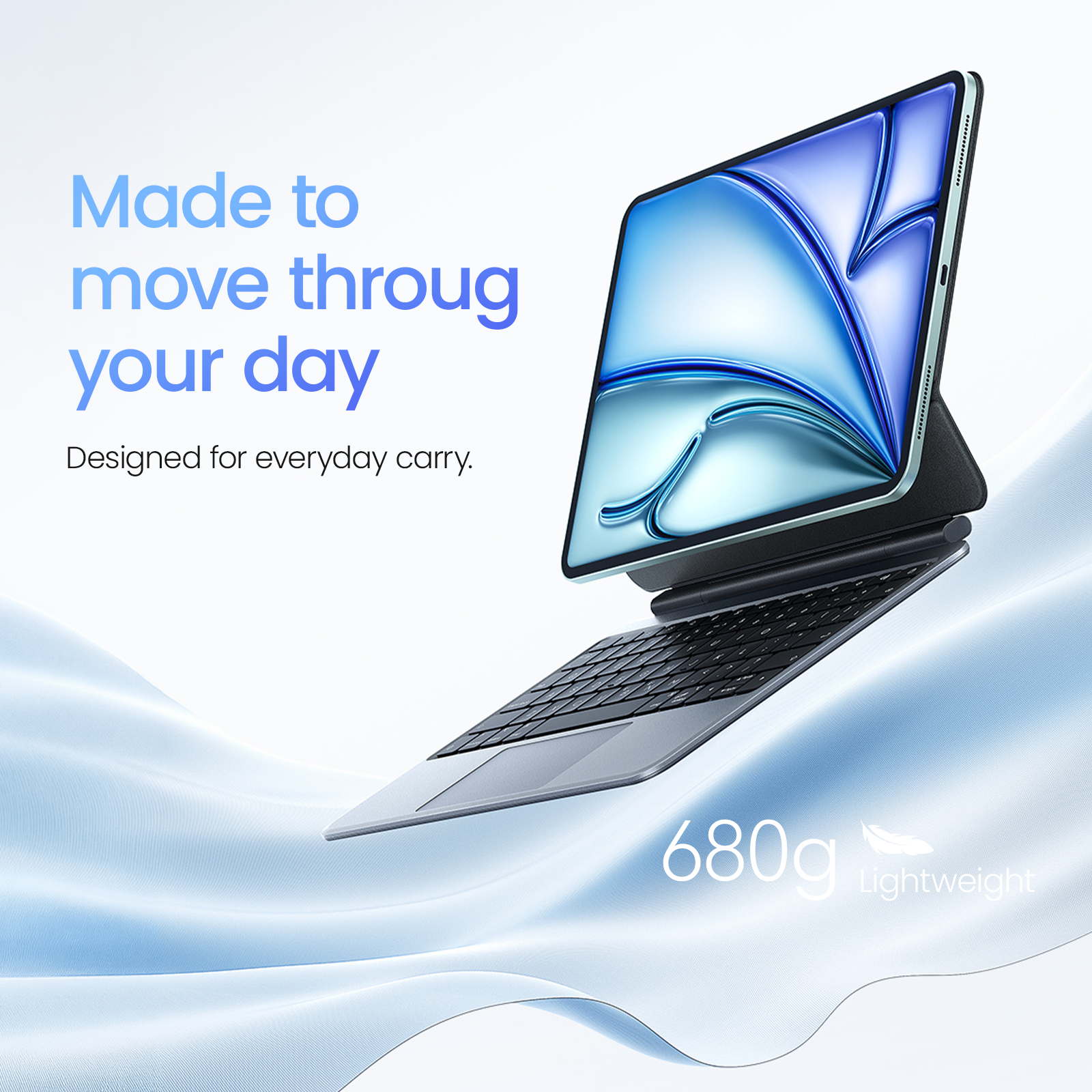 CHESONA Cloud X Magnetic Floating Keyboard Case with Trackpad for iPad Air