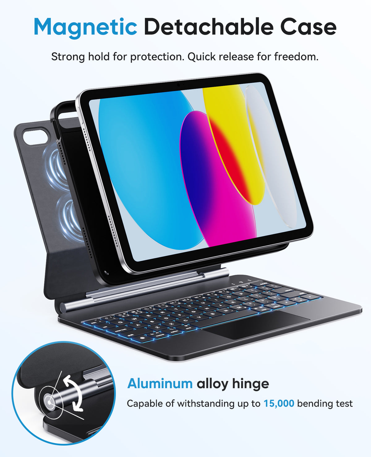 CHESONA Cloud 2 Detachable Keyboard Case for iPad 11th (A16, 2025)